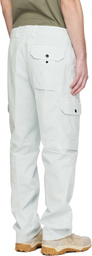 Stone Island Blue 3100011 Organic Broken Twill Old Effect Cargo Pants