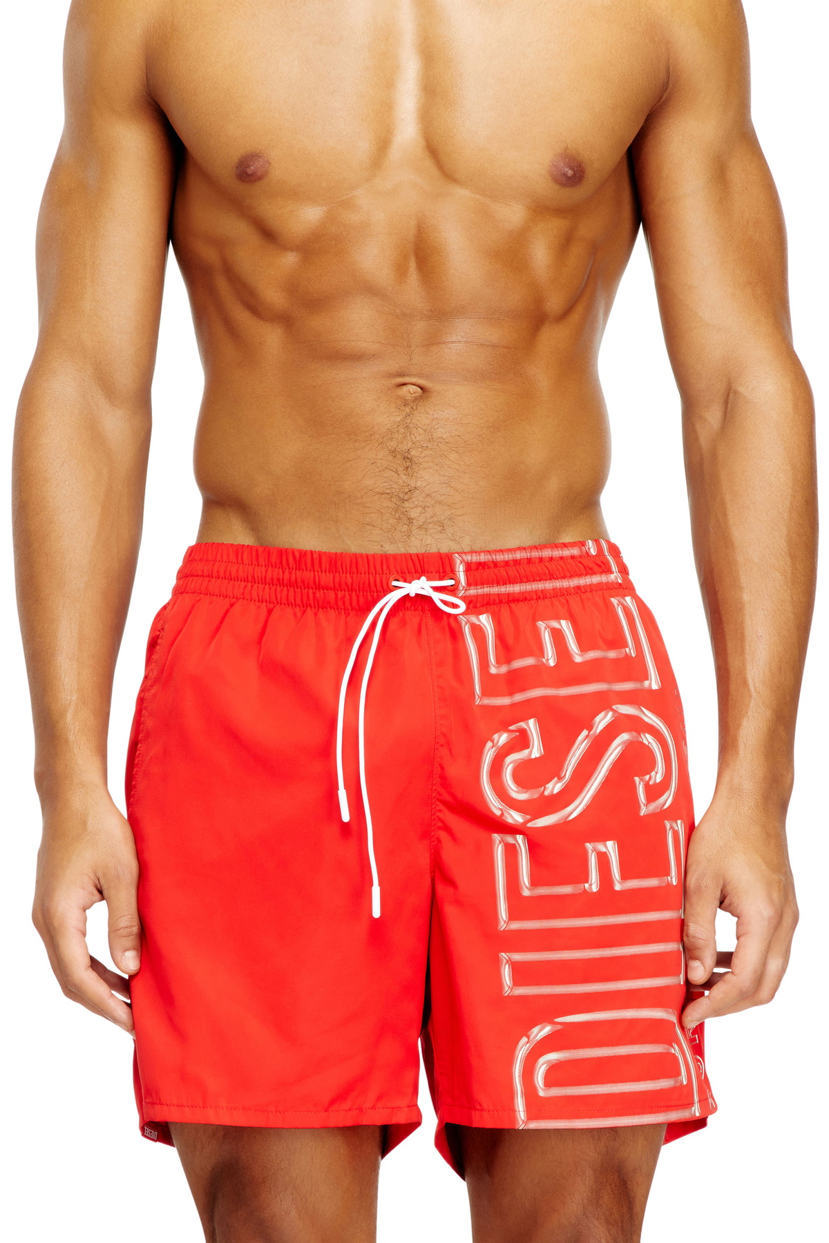 Diesel Swim shorts with oversized logo print - Swim shorts Mens in Red