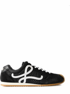 LOEWE - Ballet Runner 2.0 Logo-Appliquéd Shell, Suede and Leather Sneakers - Black