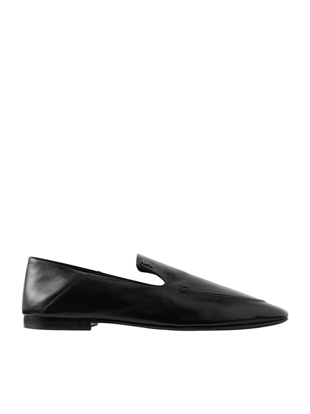 Photo: SAINT LAURENT - Alain Leather Loafers - Black