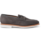 George Cleverley - Capri Suede Penny Loafers - Men - Gray