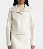 Courrèges Logo faux leather jacket