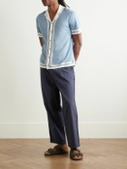 Onia - Camp-Collar Two-Tone Linen Shirt - Blue