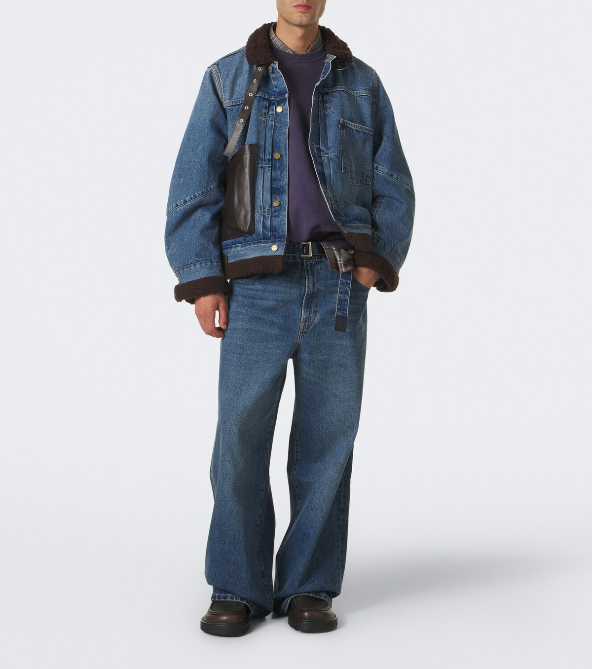 Sacai x Levi's® belted wide-leg jeans