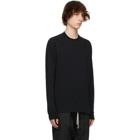 Rick Owens Black Crewneck Long Sleeve T-Shirt