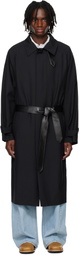 System Navy Summer Wool Single Coat