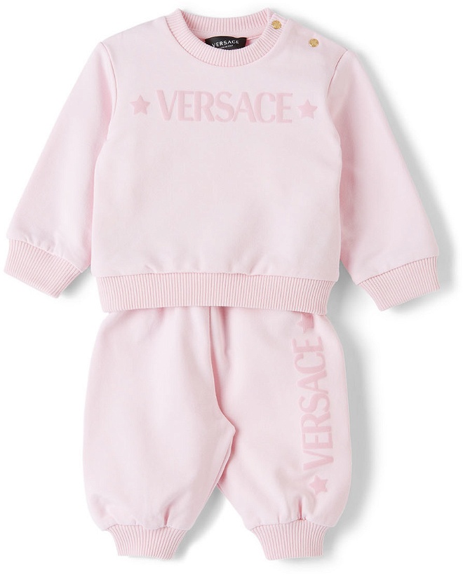 Photo: Versace Baby Pink Branded Tracksuit Set