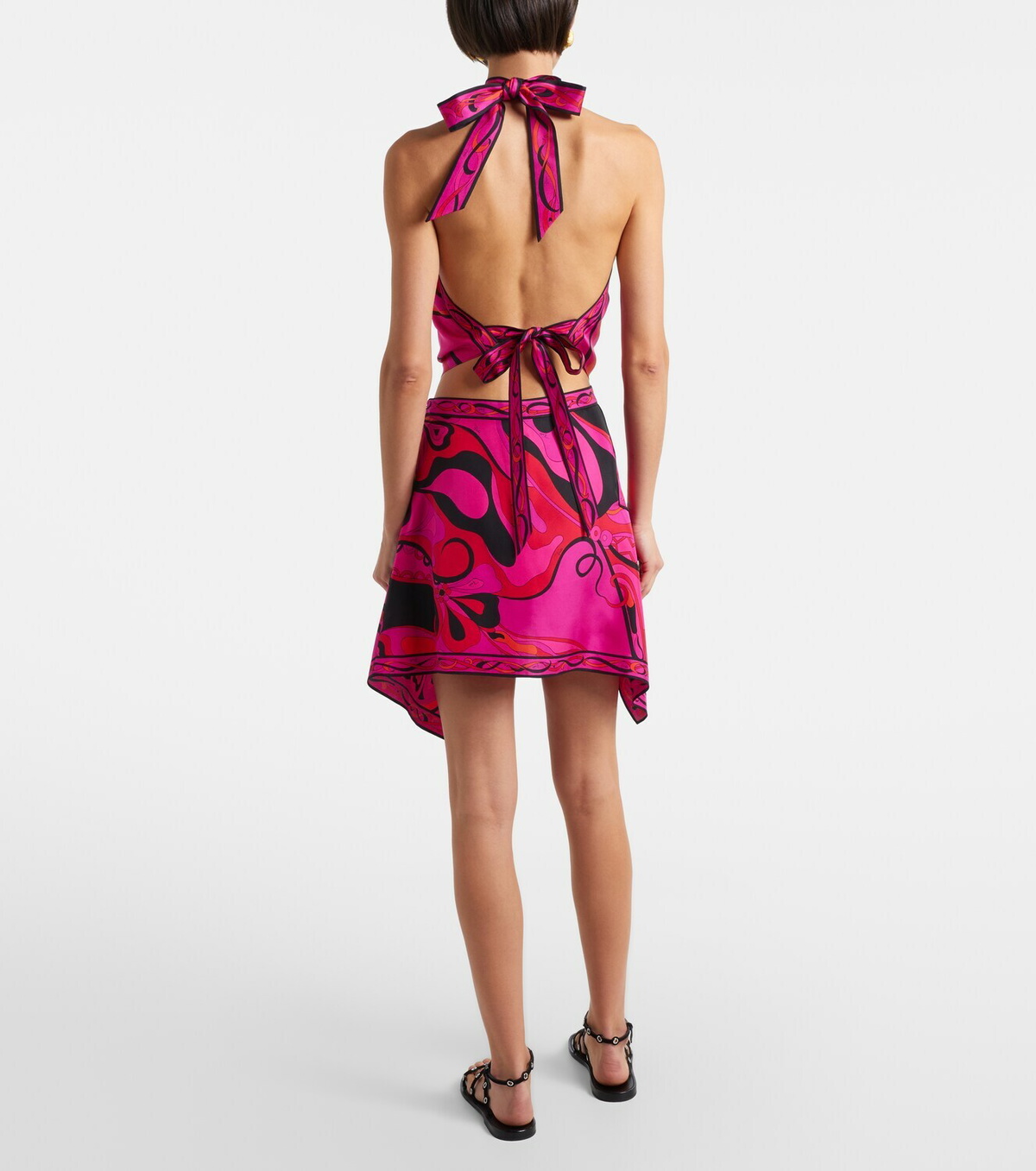Pucci Orchidee silk twill miniskirt