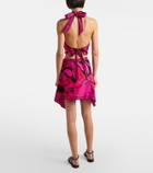 Pucci Orchidee silk twill miniskirt