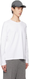 Thom Browne White 4-Bar Stripe Long Sleeve T-Shirt