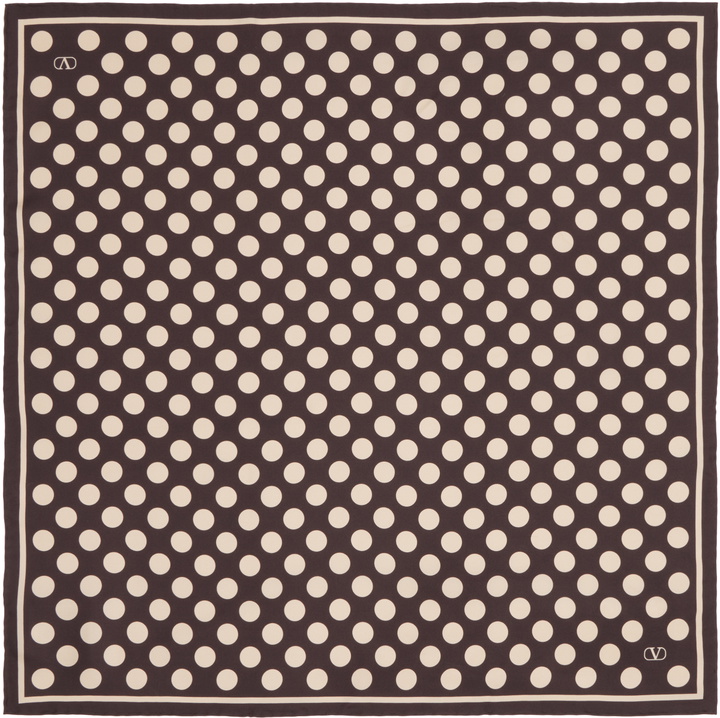 Photo: Valentino Garavani Brown & Beige Silk Scarf
