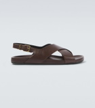 Saint Laurent Helios Cassandre leather sandals