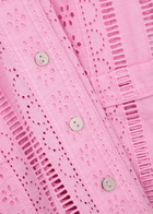 Damson Madder Alys Broderie Anglaise Cotton Waistcoat Pink