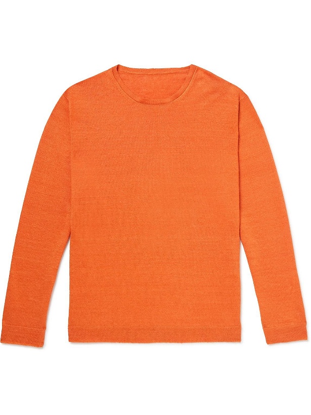 Photo: Anderson & Sheppard - Linen Sweater - Orange