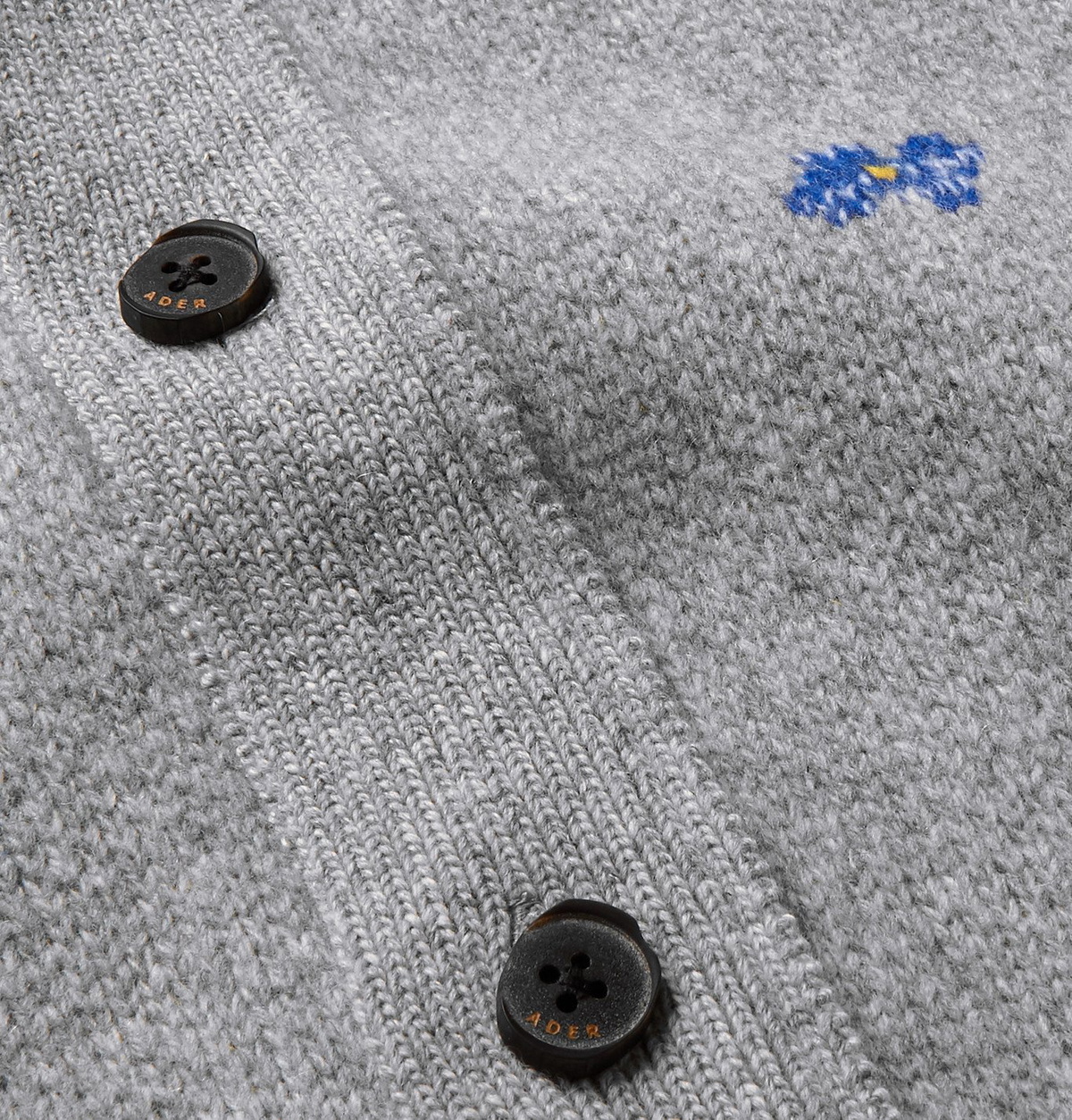 Ader Error - Oversized Floral-Jacquard Wool Cardigan - Gray ADER error