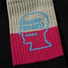 Brain Dead Striped Logo Socks