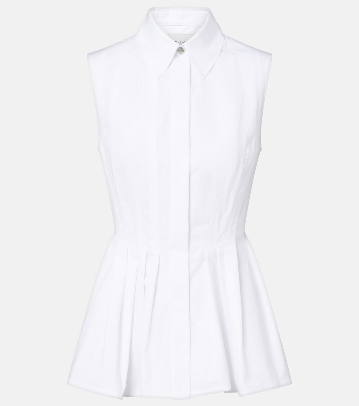 Sportmax Certosa peplum cotton poplin shirt