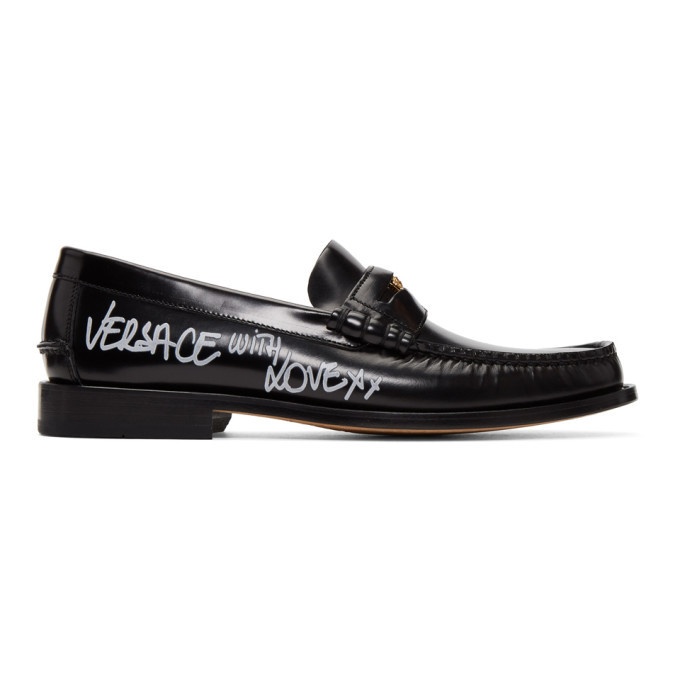 Photo: Versace Black Versace With Love Loafers