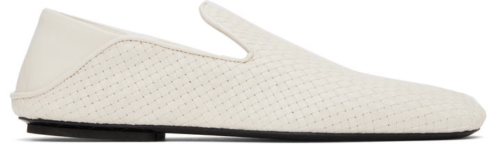 Photo: Bottega Veneta White Adamo Slippers