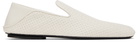Bottega Veneta White Adamo Slippers