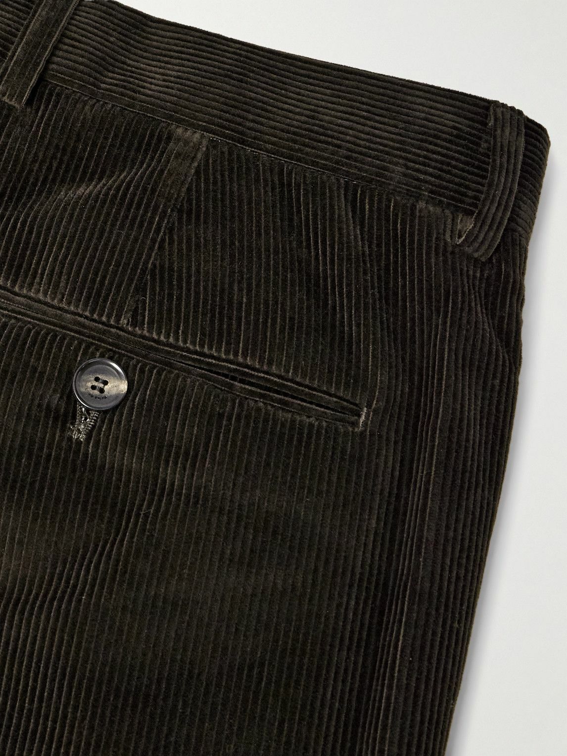 Loro Piana - Jarno Hamptons Straight-Leg Cotton-Corduroy Trousers - Brown