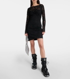 Rabanne x New Rock embellished leather biker boots
