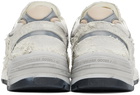 Golden Goose Gray & White Dad-Star Sneakers