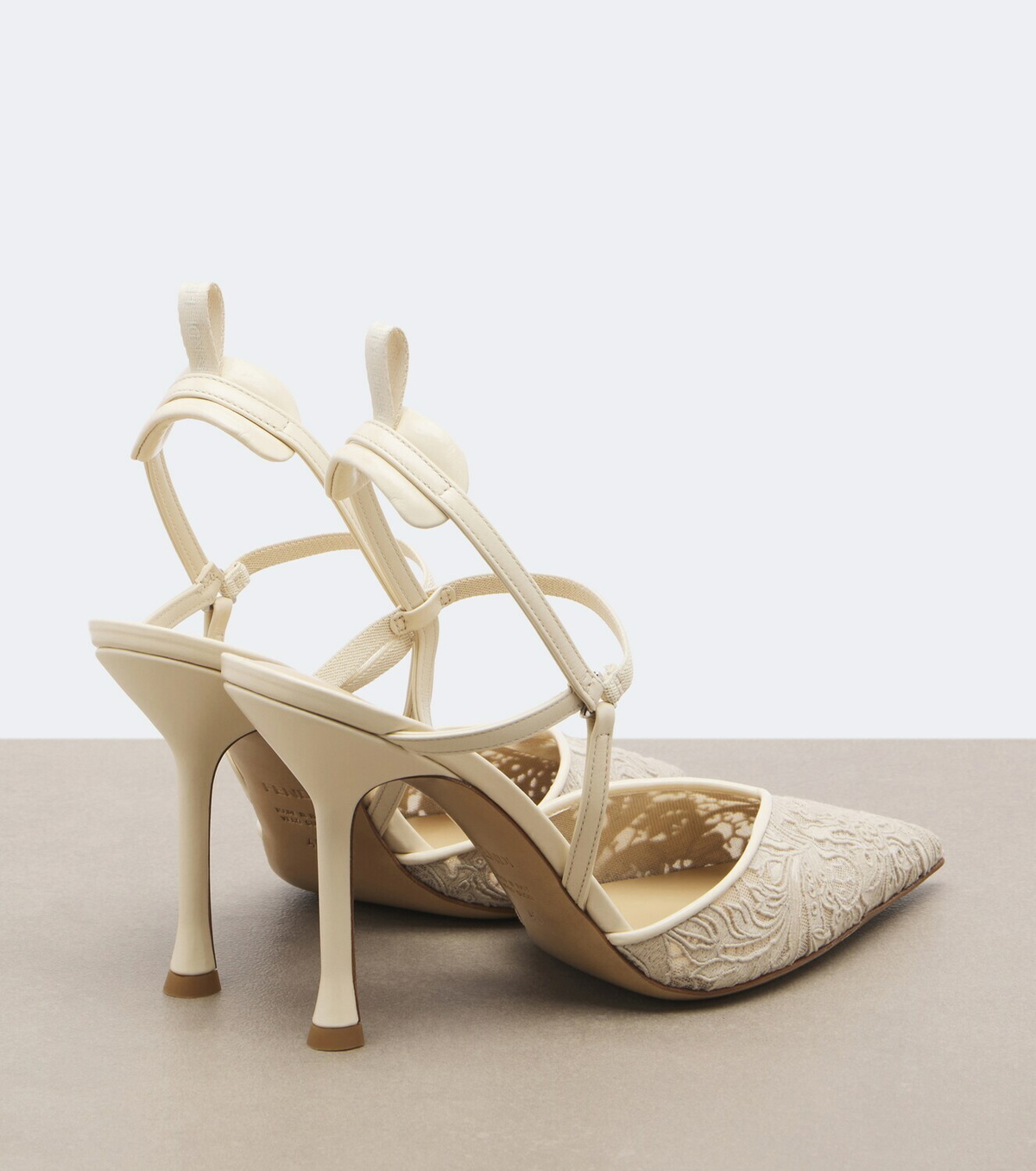 Fendi Colibrì floral lace slingback pumps