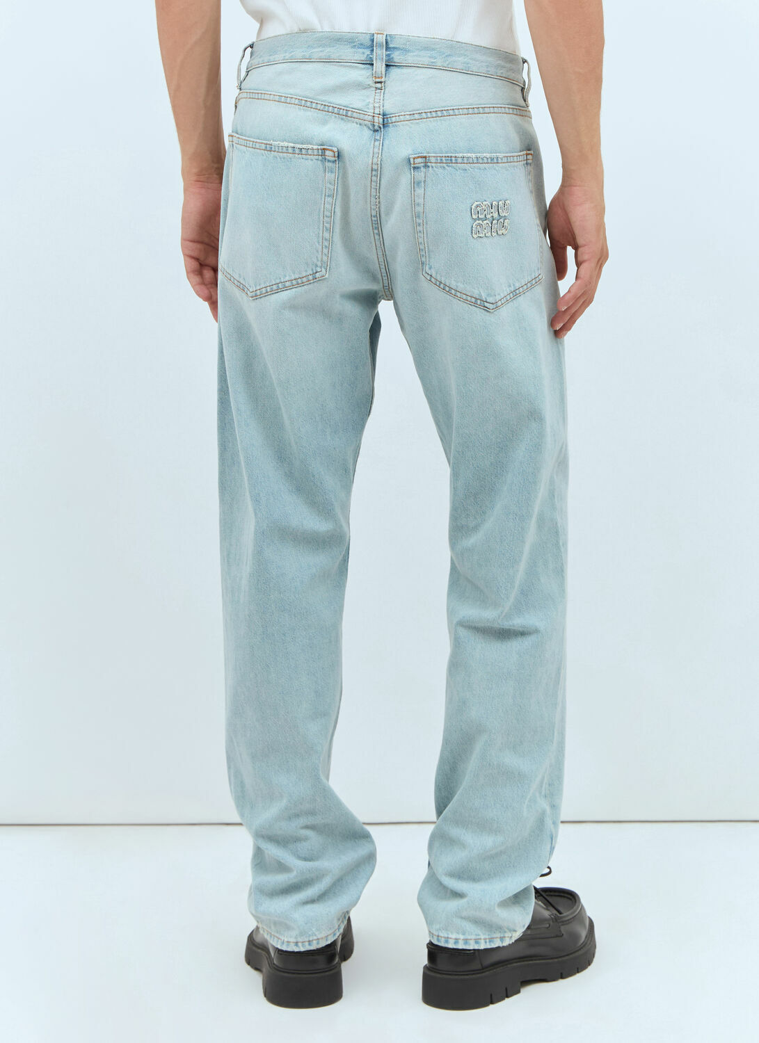 Miu Miu Logo Patch Jeans