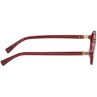 Miu Miu Eyewear Red Miu Regard Sunglasses