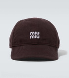 Miu Miu Logo denim baseball cap