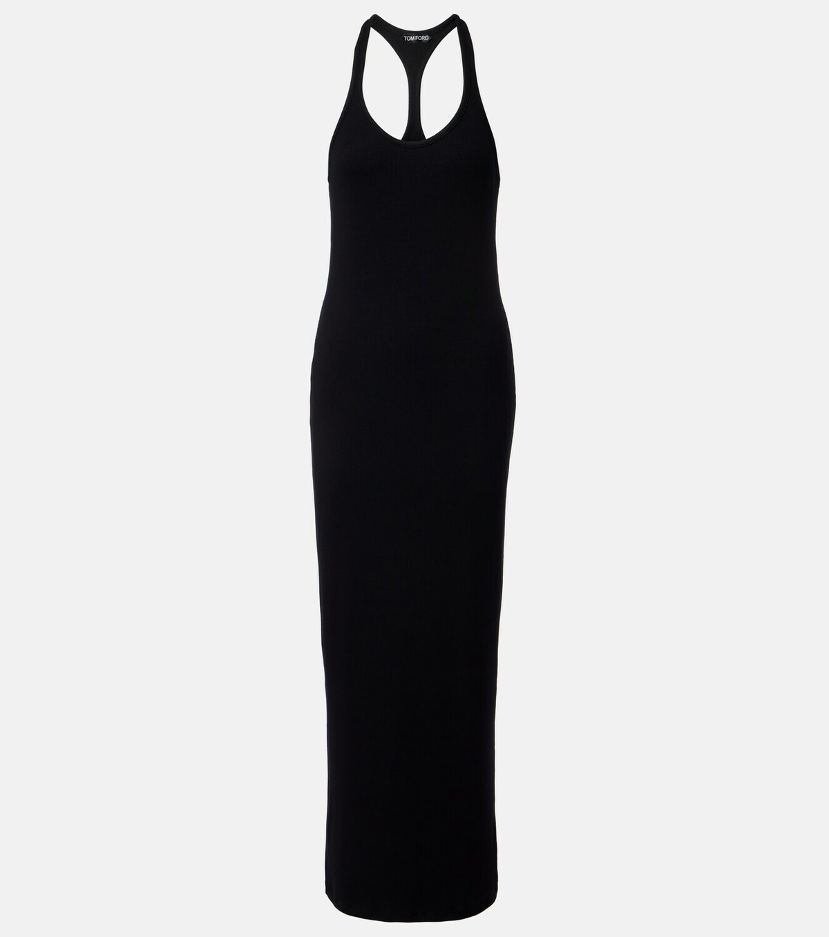 Tom Ford Ribbed-knit halterneck jersey maxi dress