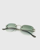 Vintage Frames Detroit Player Drill Mount 24kt White Gold Green/Silver - Mens - Eyewear