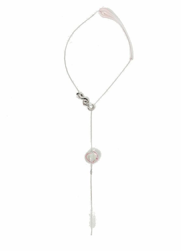 Photo: Marble Suspension Necklace in Silver