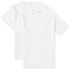 Wood Wood Men's Allan Crew T-Shirt - 2 Pack in Bright White