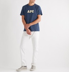 A.P.C. - Gael Logo-Appliquéd Cotton-Jersey T-Shirt - Blue