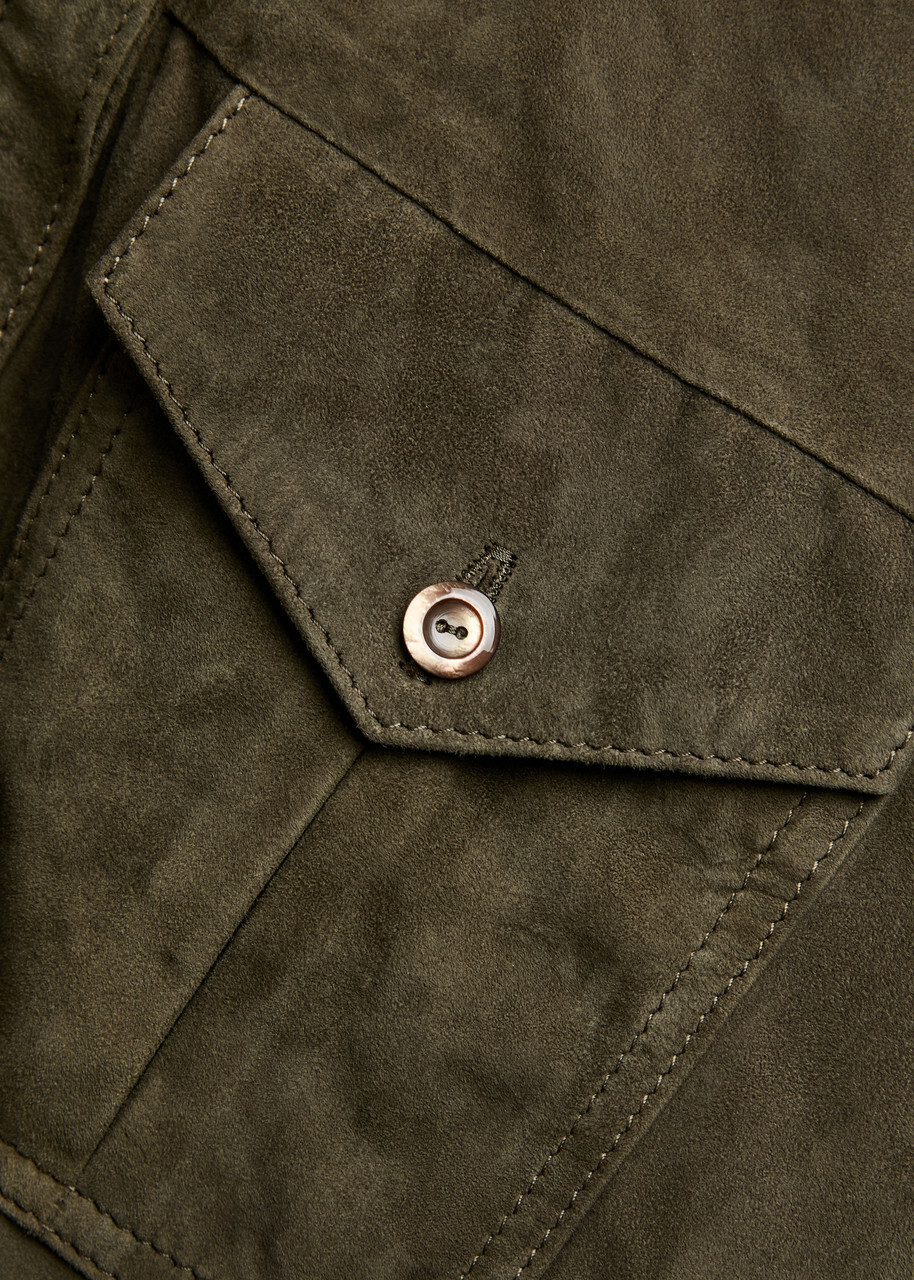Skiim Caroline Suede Jacket Khaki