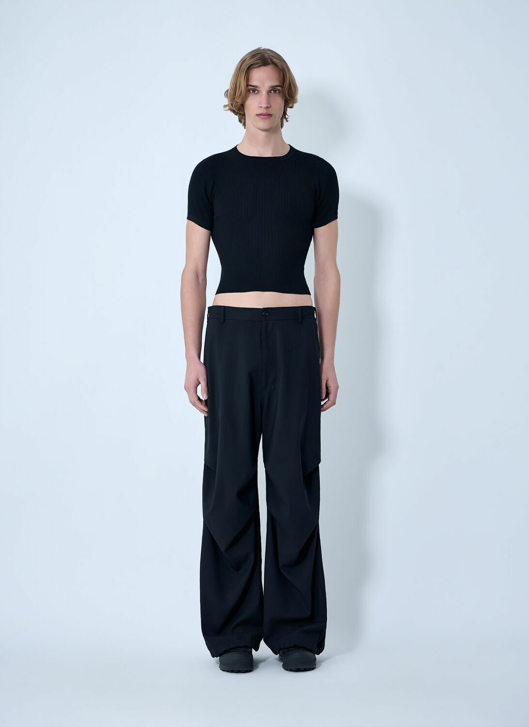 RIER Ribbed Knit Cropped Top