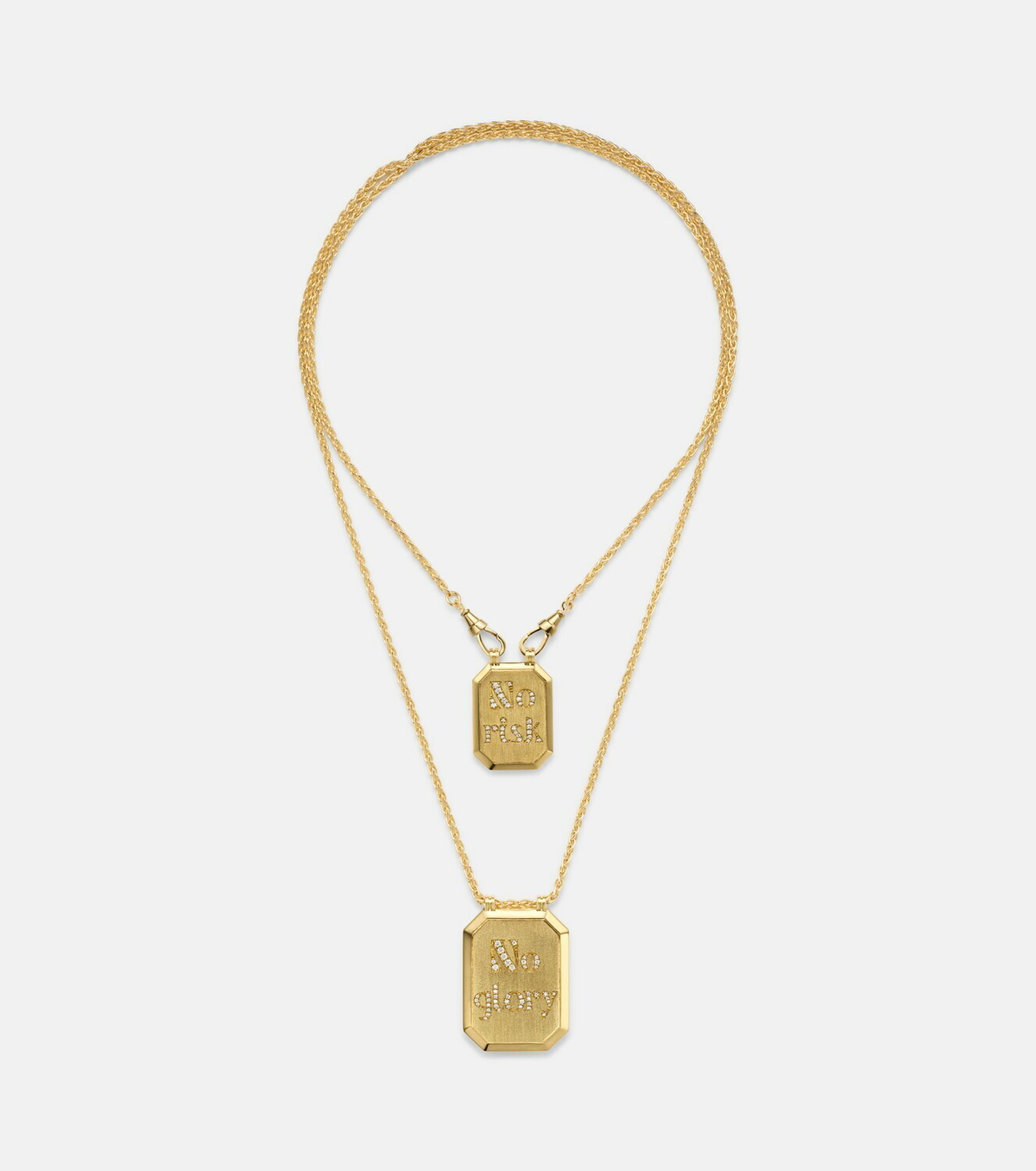 Marie Lichtenberg No Risk No Glory 18kt gold necklace with diamonds