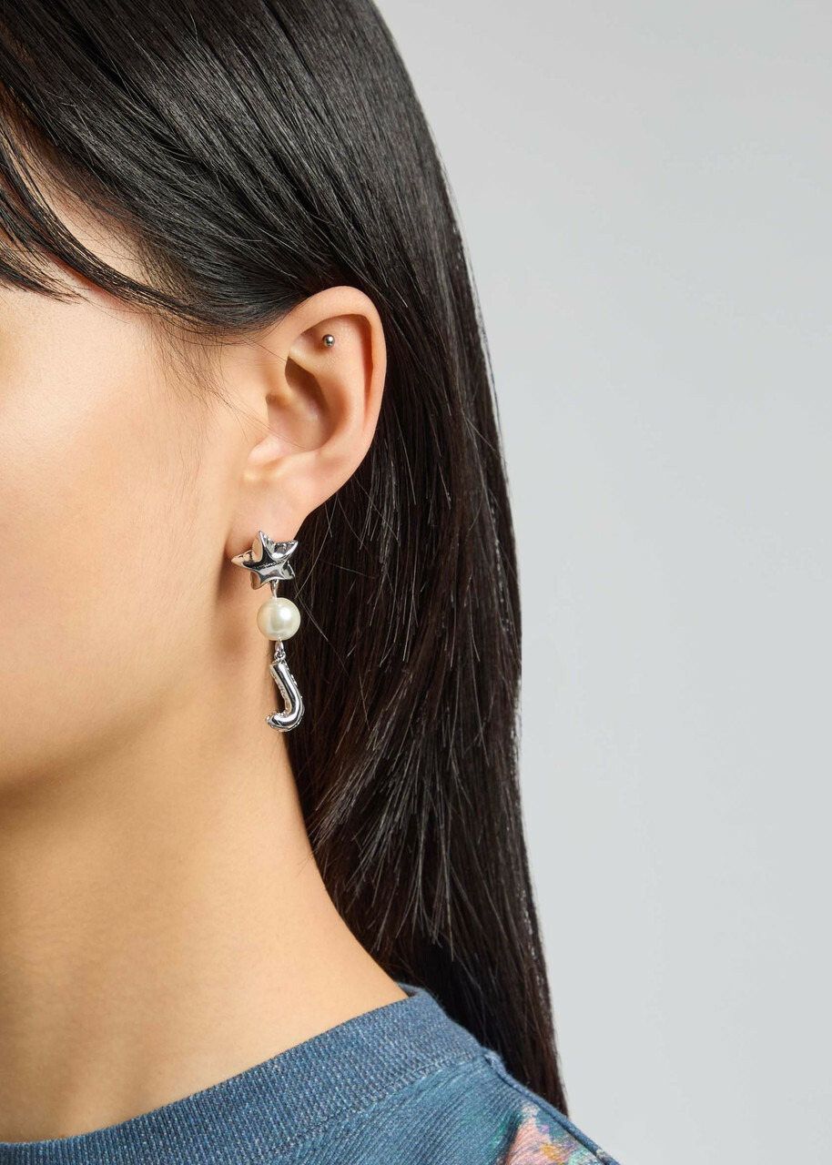MARC JACOBS シルバー The MJ Balloon ピアス Marc Jacobs MJ Balloon Pearl Drop Earrings - Silver - One