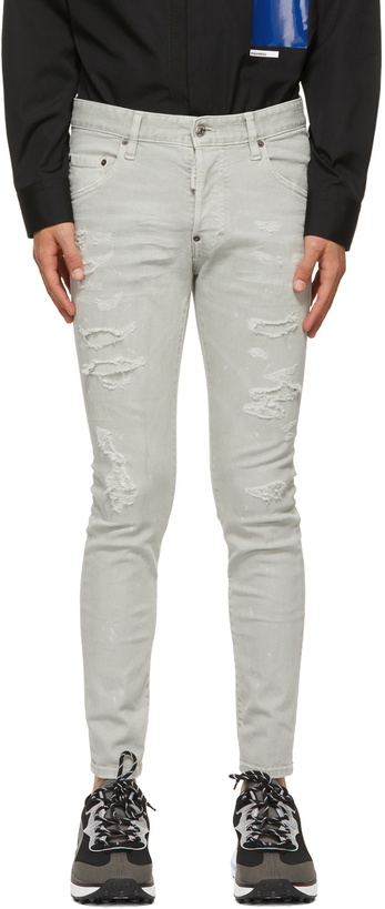 Photo: Dsquared2 Grey Trash Super Jeans