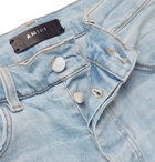 AMIRI - Thrasher Plus Skinny-Fit Distressed Stretch-Denim Jeans - Blue
