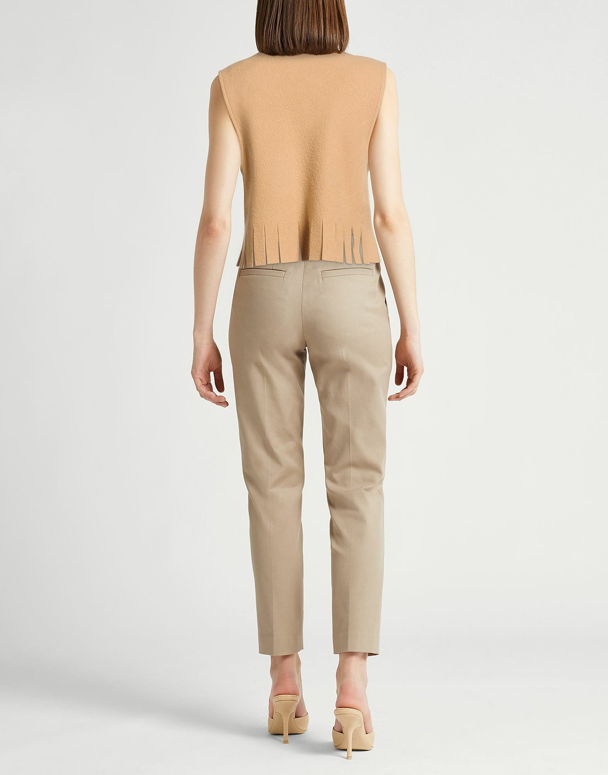 Forte_forte Womens Tailored Vest Camel
