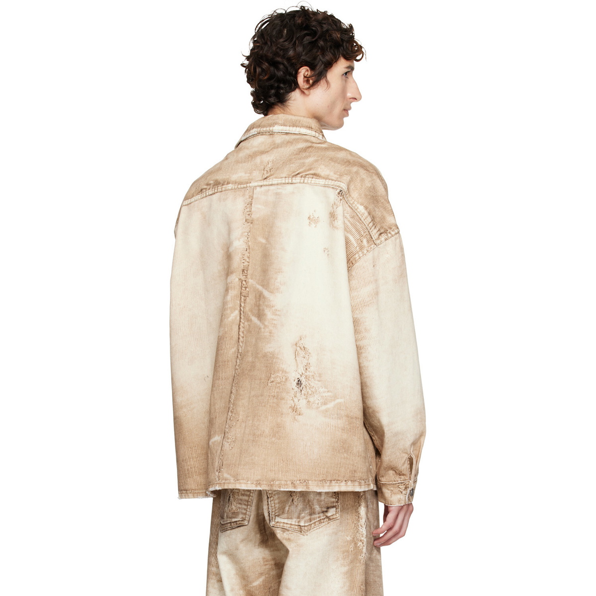 CAMPERLAB Beige Corduroy Print Denim Shirt