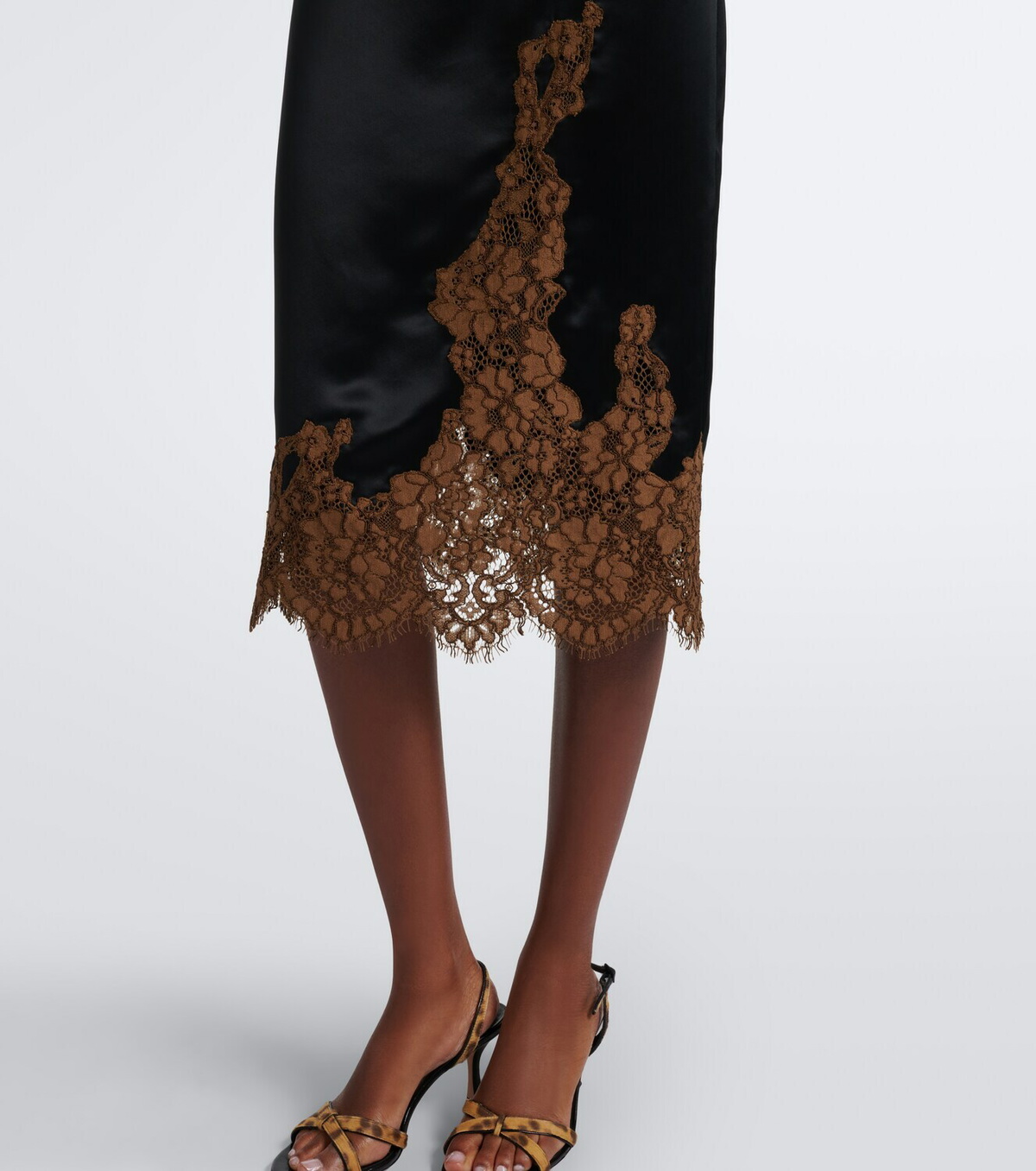 Dorothee Schumacher Lace-trimmed satin slip dress