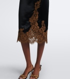 Dorothee Schumacher Lace-trimmed satin slip dress
