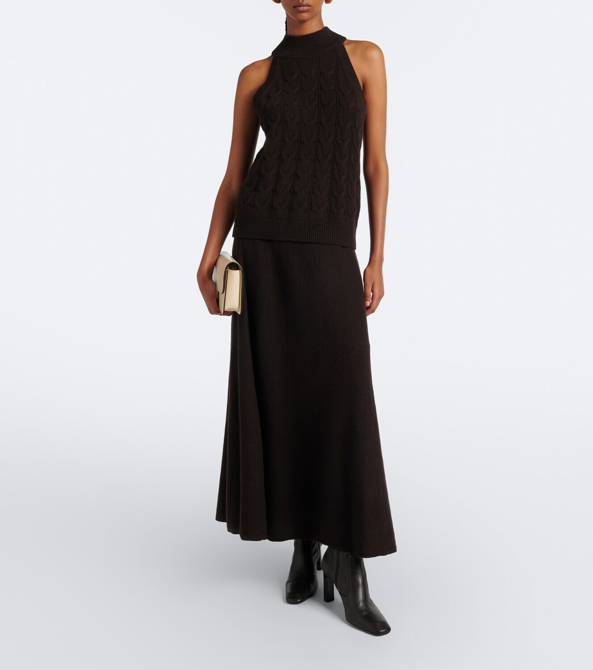 Lisa Yang Torie cashmere midi skirt
