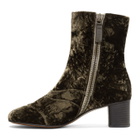 Chloe Brown Velvet Lexie Boots