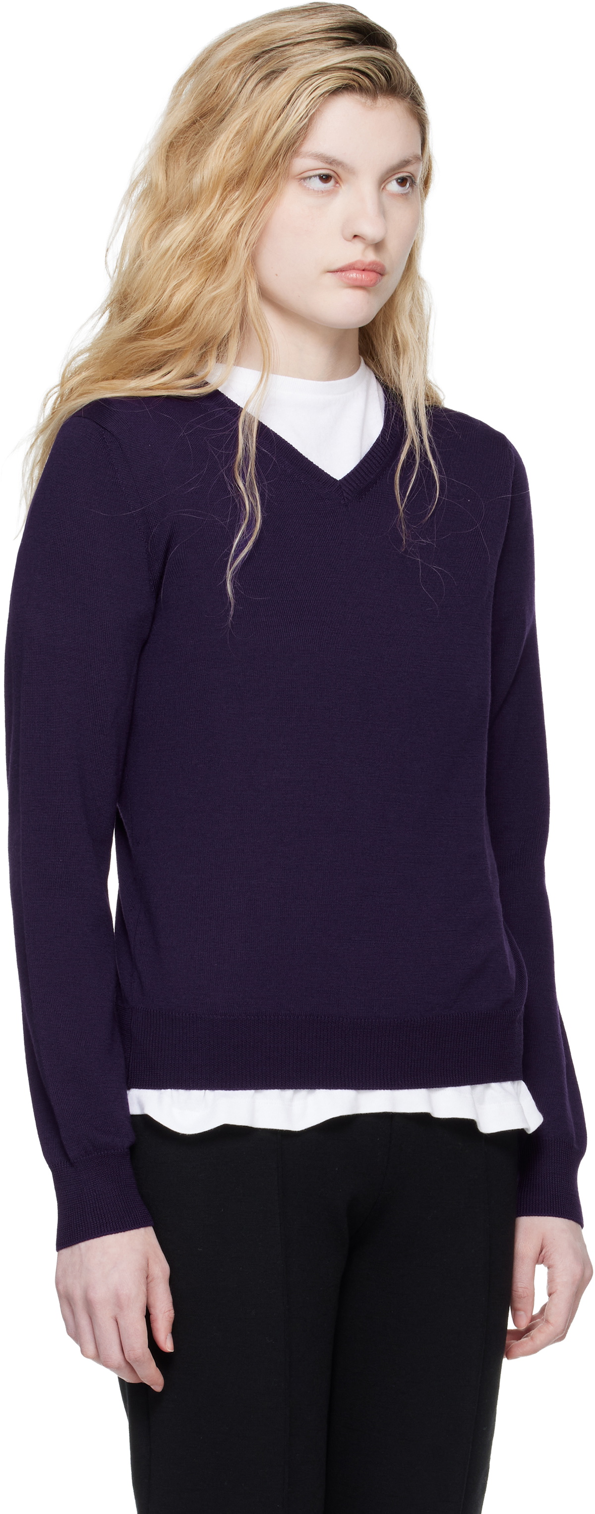 High Sport Purple Billie Vneck Sweater