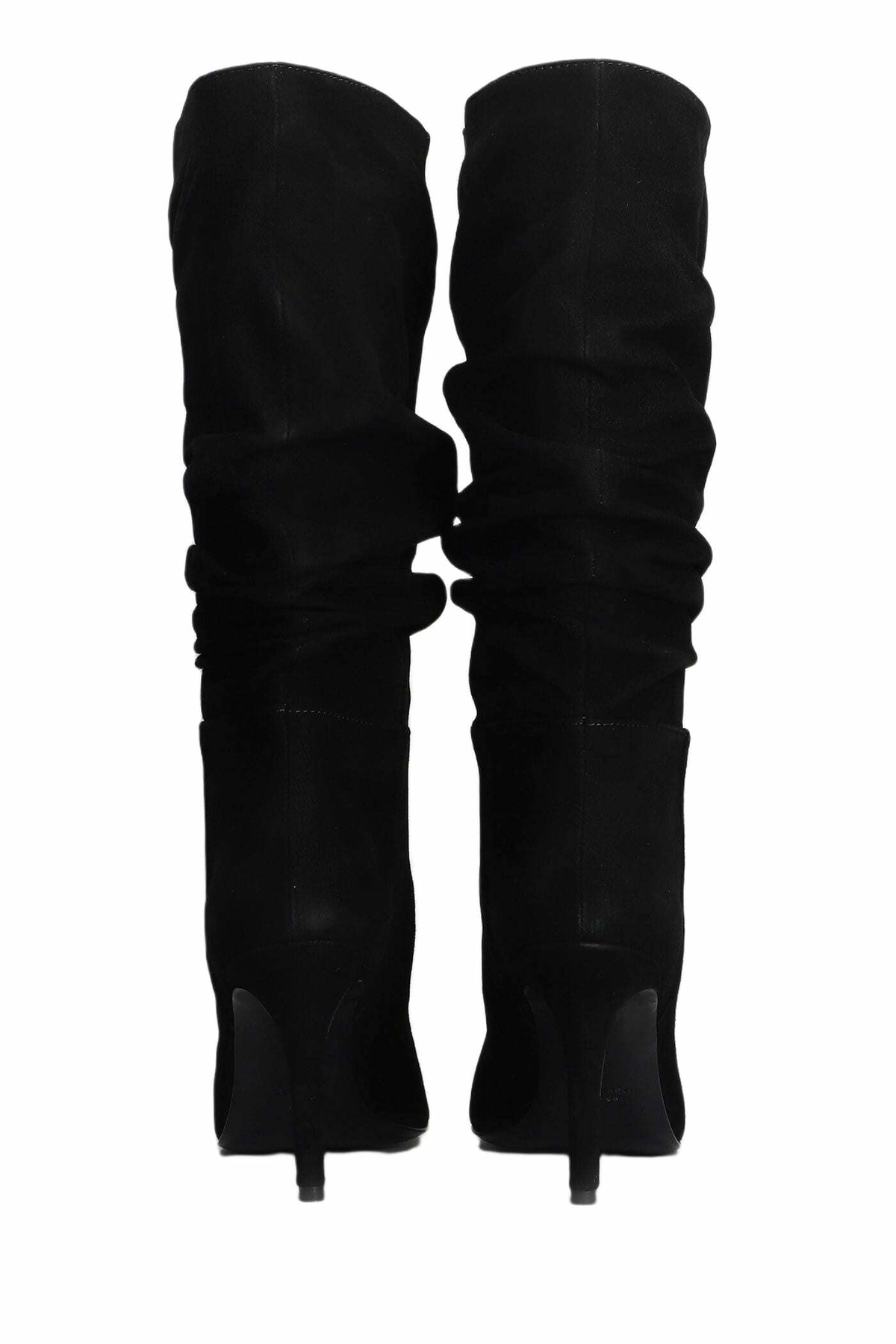 Via Roma 15 High Heels Boots In Black Suede